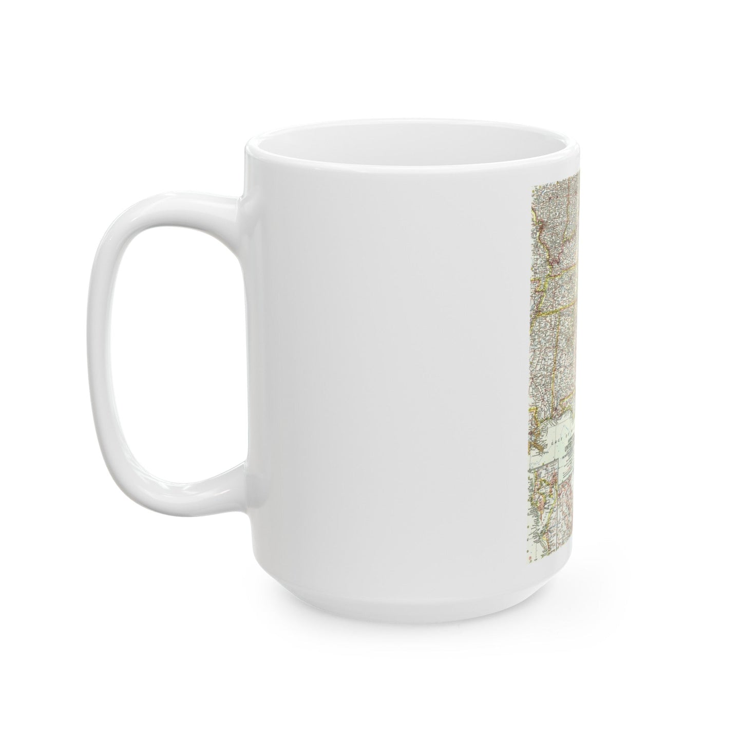 USA - Southeastern (1958) (Map) White Coffee Mug-The Sticker Space