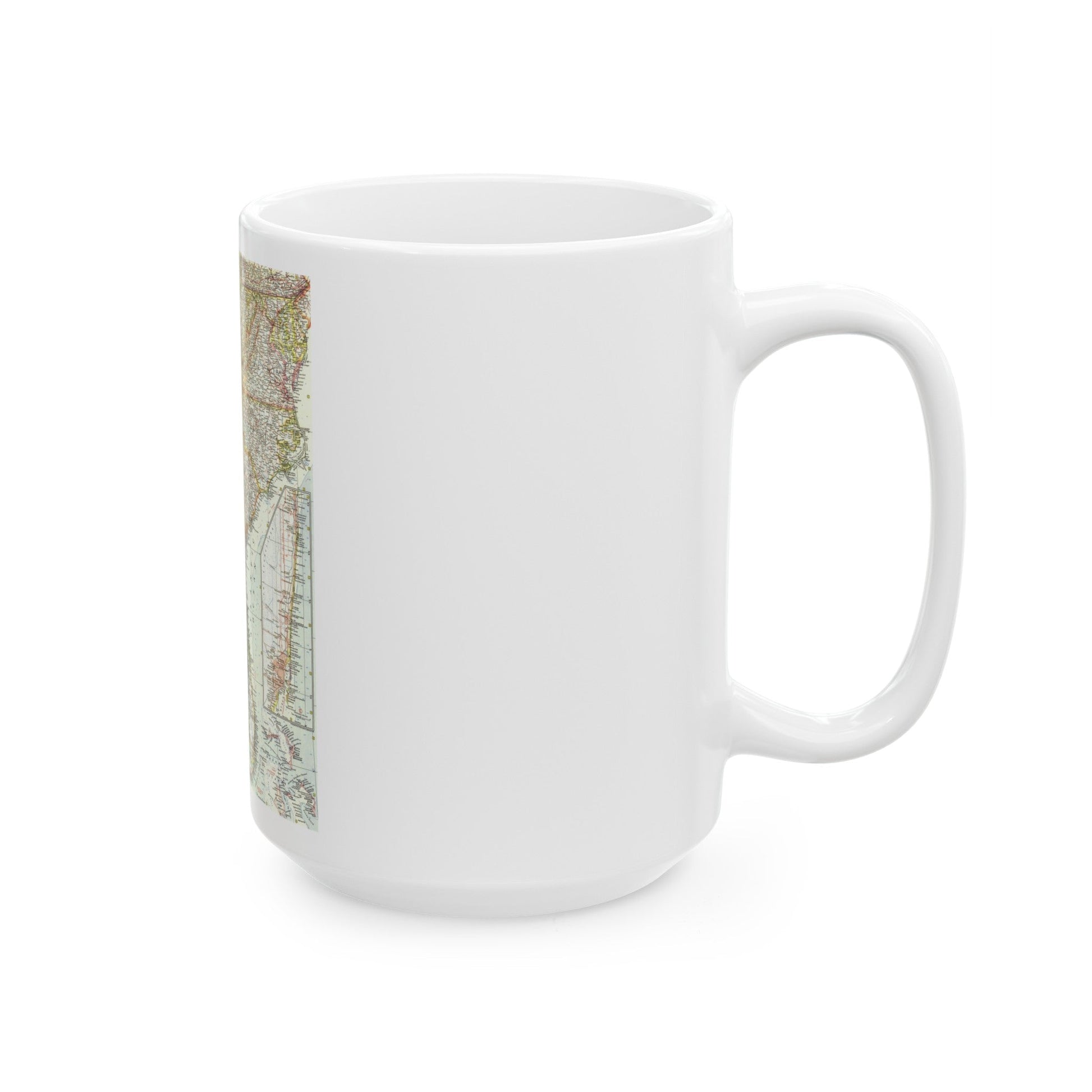 USA - Southeastern (1958) (Map) White Coffee Mug-The Sticker Space