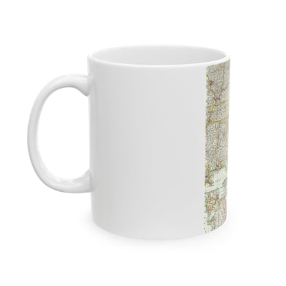 USA - Southeastern (1958) (Map) White Coffee Mug-The Sticker Space