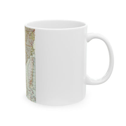 USA - Southeastern (1958) (Map) White Coffee Mug-The Sticker Space