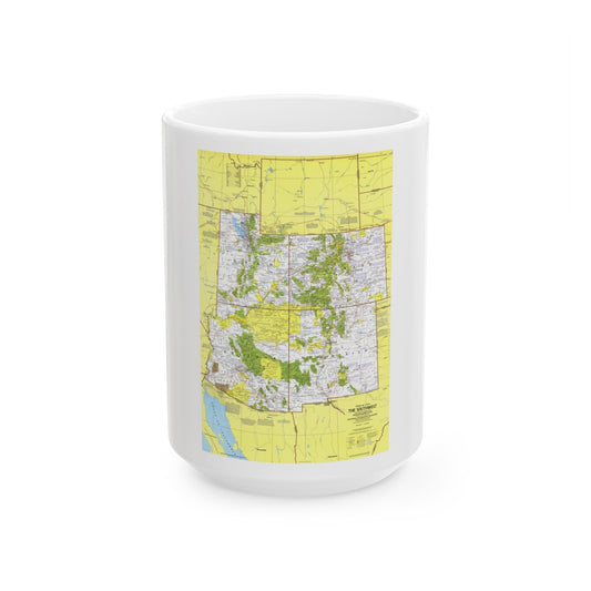 USA - Southwest 1 (1977) (Map) White Coffee Mug-15oz-The Sticker Space