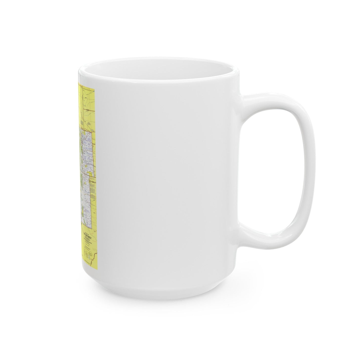 USA - Southwest 1 (1977) (Map) White Coffee Mug-The Sticker Space