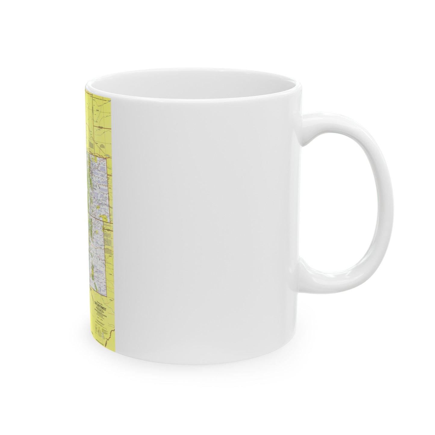 USA - Southwest 1 (1977) (Map) White Coffee Mug-The Sticker Space