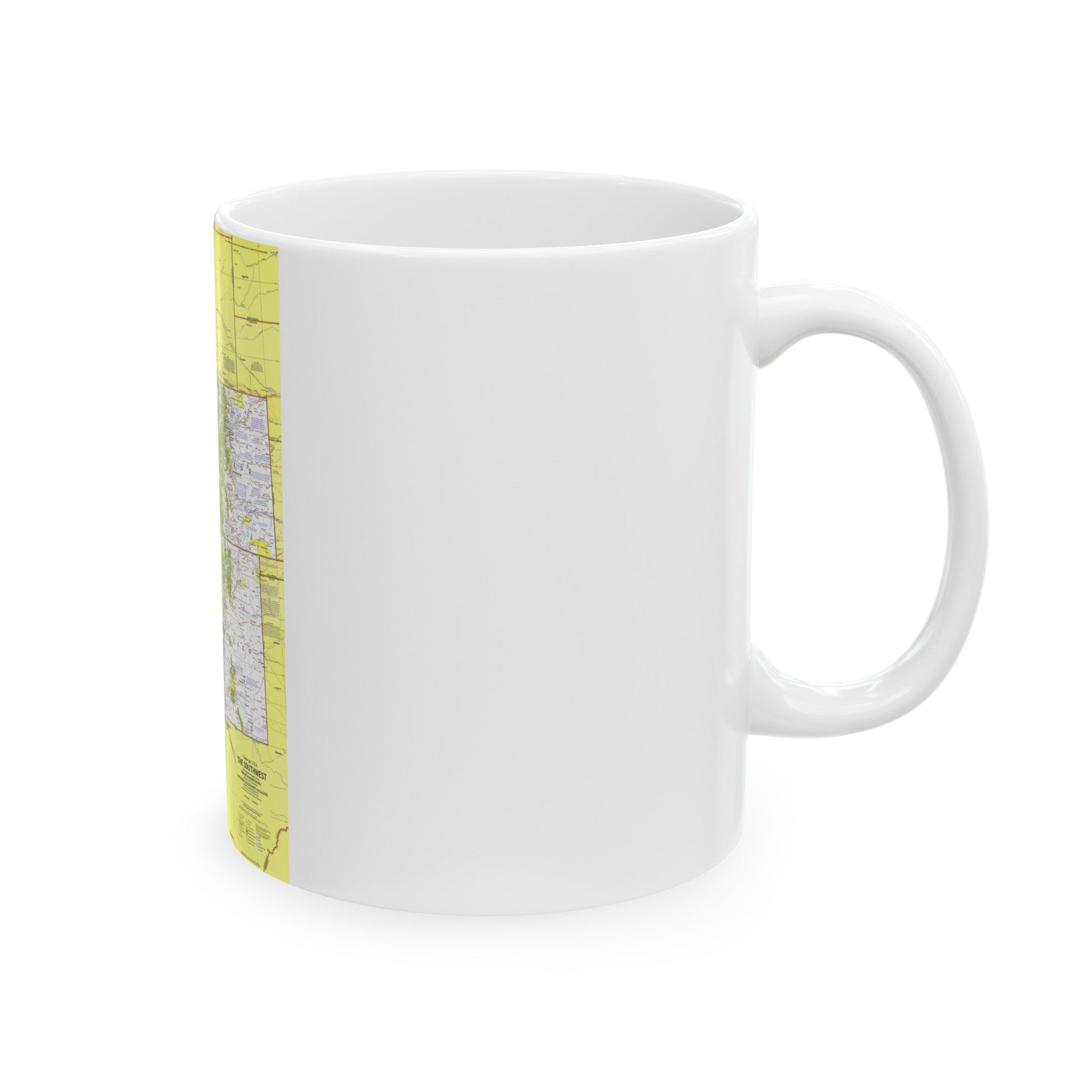 USA - Southwest 1 (1977) (Map) White Coffee Mug-The Sticker Space