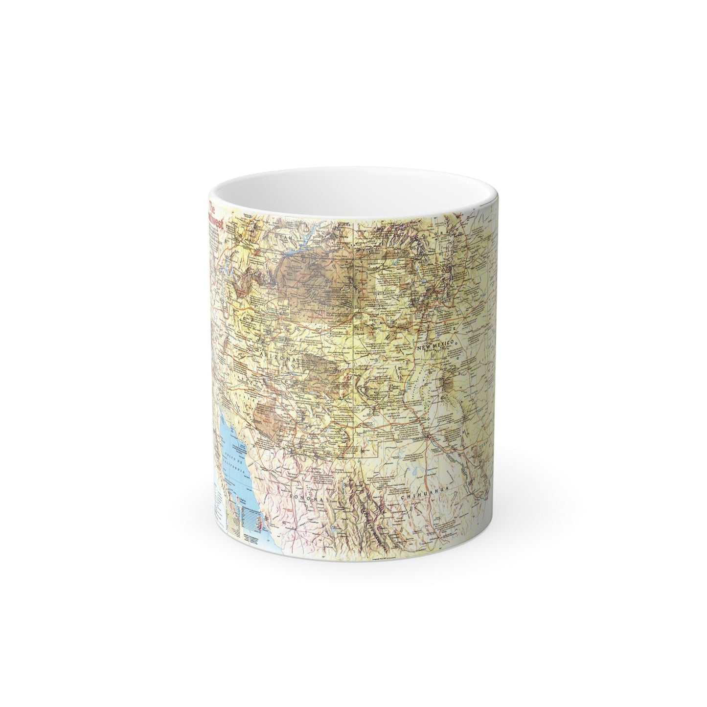 USA - Southwest 1 (1982) (Map) Color Changing Mug 11oz-11oz-The Sticker Space