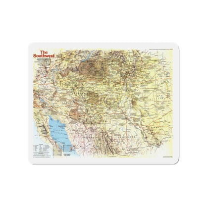 USA - Southwest 1 (1982) (Map) Refrigerator Magnet-2" x 2"-The Sticker Space