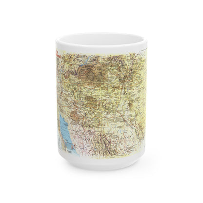 USA - Southwest 1 (1982) (Map) White Coffee Mug-15oz-The Sticker Space