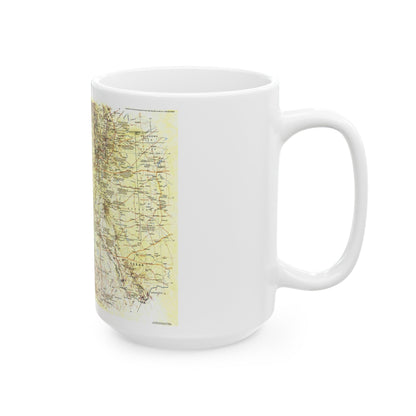 USA - Southwest 1 (1982) (Map) White Coffee Mug-The Sticker Space