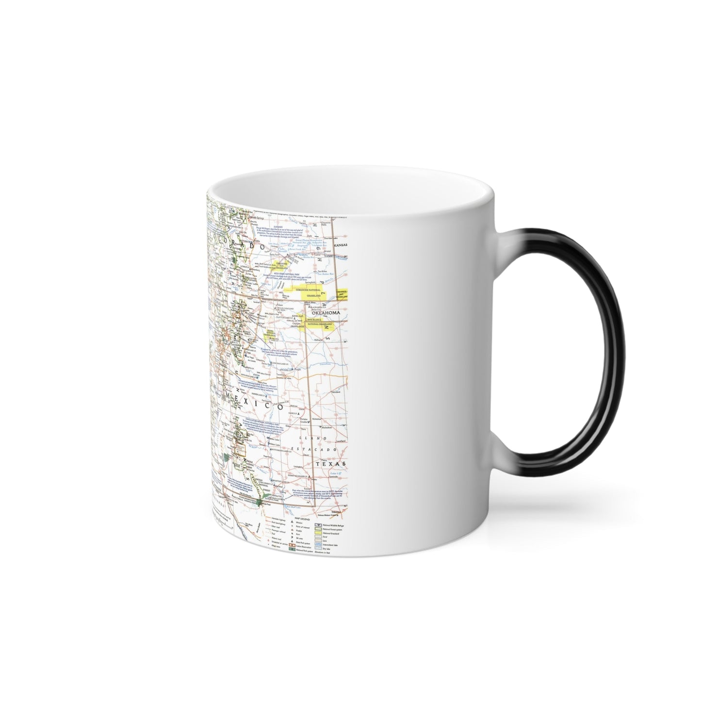 USA - Southwest (1992) (Map) Color Changing Mug 11oz-11oz-The Sticker Space