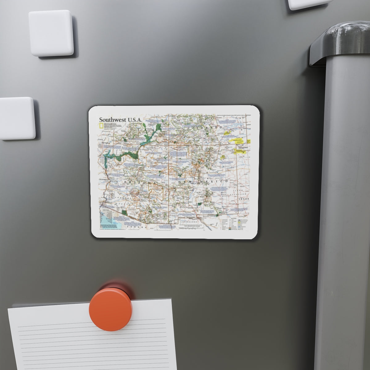 USA - Southwest (1992) (Map) Refrigerator Magnet-The Sticker Space