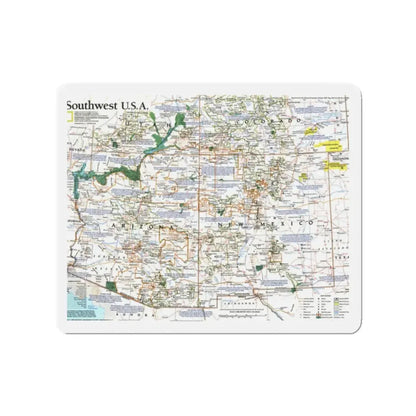 USA - Southwest (1992) (Map) Refrigerator Magnet 2 Inch - The Sticker Space