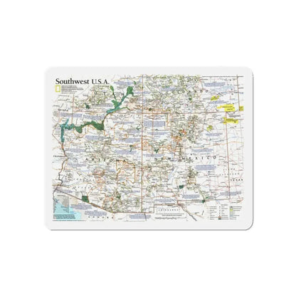 USA - Southwest (1992) (Map) Refrigerator Magnet 5 Inch - The Sticker Space