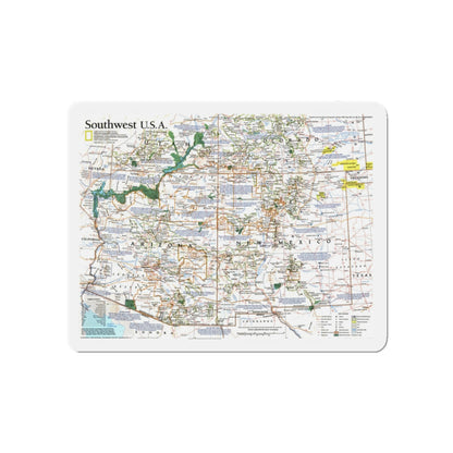 USA - Southwest (1992) (Map) Refrigerator Magnet-5" x 5"-The Sticker Space