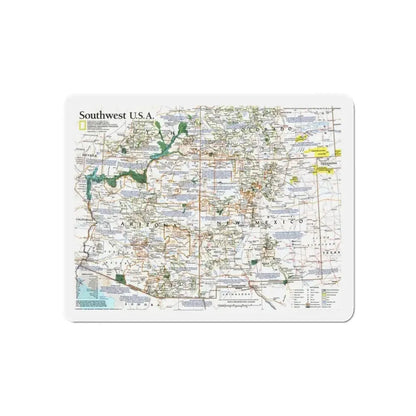 USA - Southwest (1992) (Map) Refrigerator Magnet 6 Inch - The Sticker Space