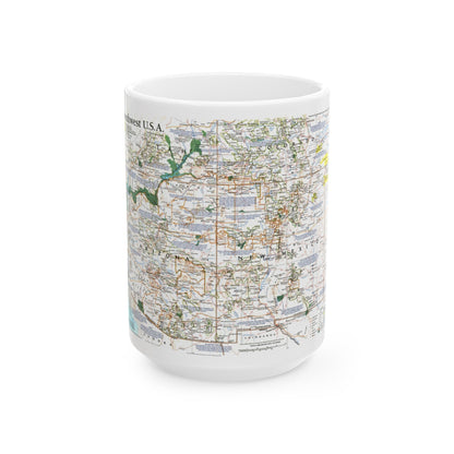 USA - Southwest (1992) (Map) White Coffee Mug-15oz-The Sticker Space