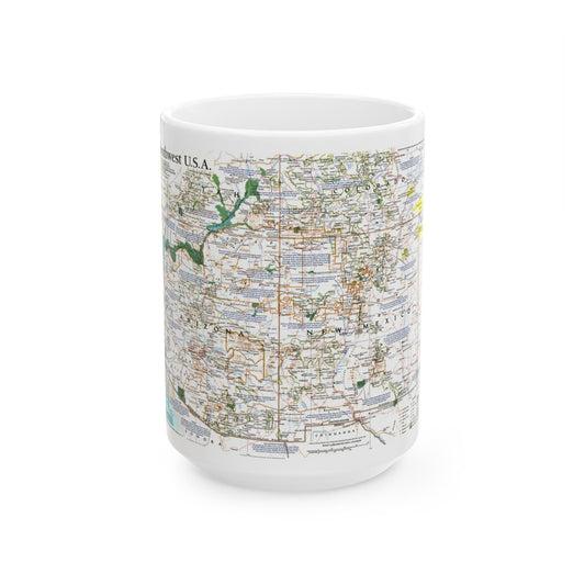 USA - Southwest (1992) (Map) White Coffee Mug-15oz-The Sticker Space