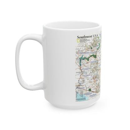 USA - Southwest (1992) (Map) White Coffee Mug-The Sticker Space