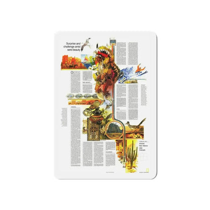 USA - Southwest 2 (1977) (Map) Refrigerator Magnet 5 Inch - The Sticker Space