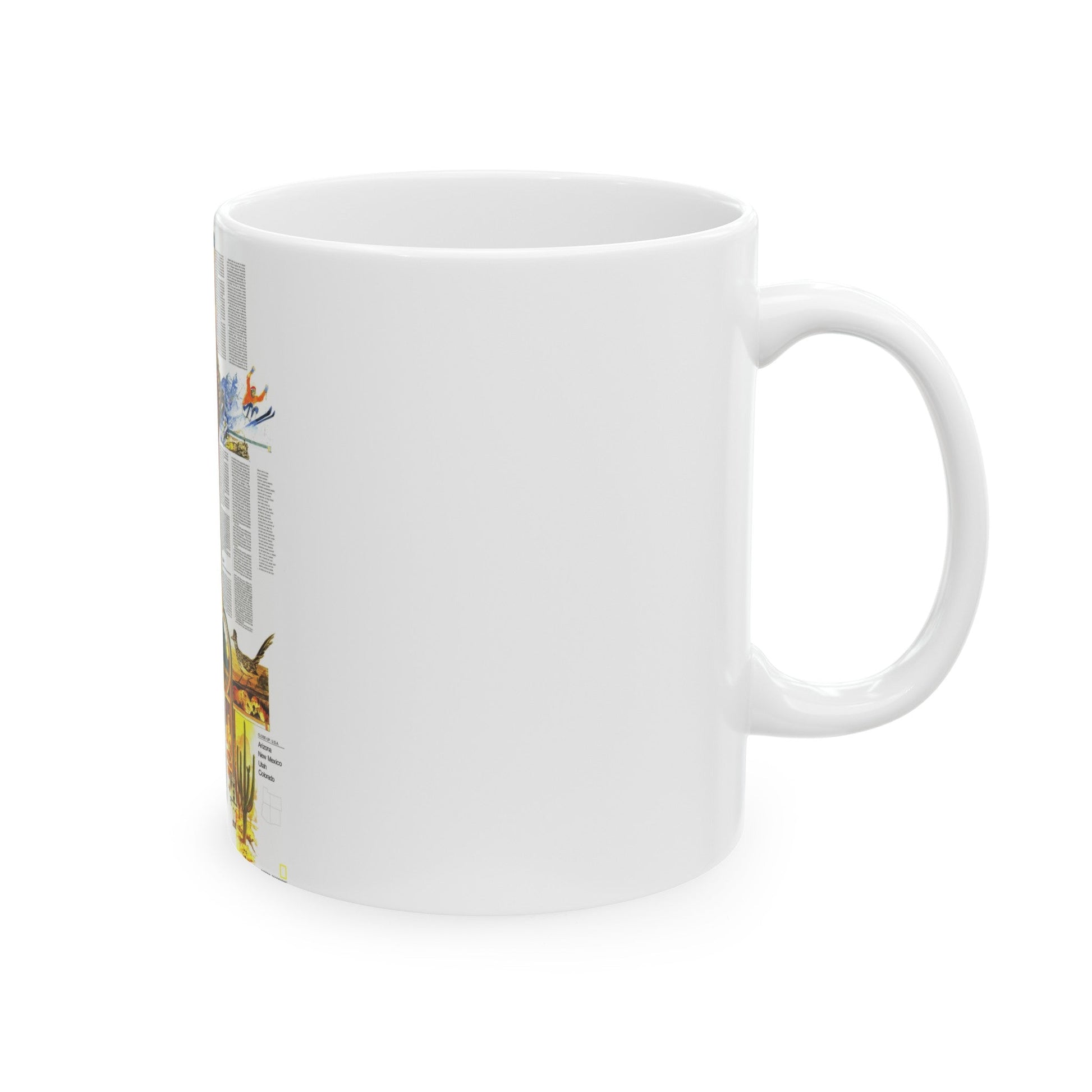 USA - Southwest 2 (1977) (Map) White Coffee Mug-The Sticker Space