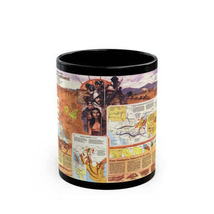 USA - Southwest 2 (1982) (Map) Black Coffee Mug-11oz-The Sticker Space