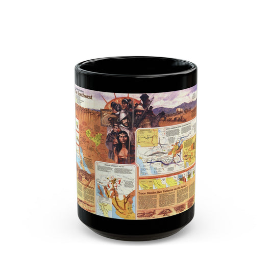 USA - Southwest 2 (1982) (Map) Black Coffee Mug-15oz-The Sticker Space