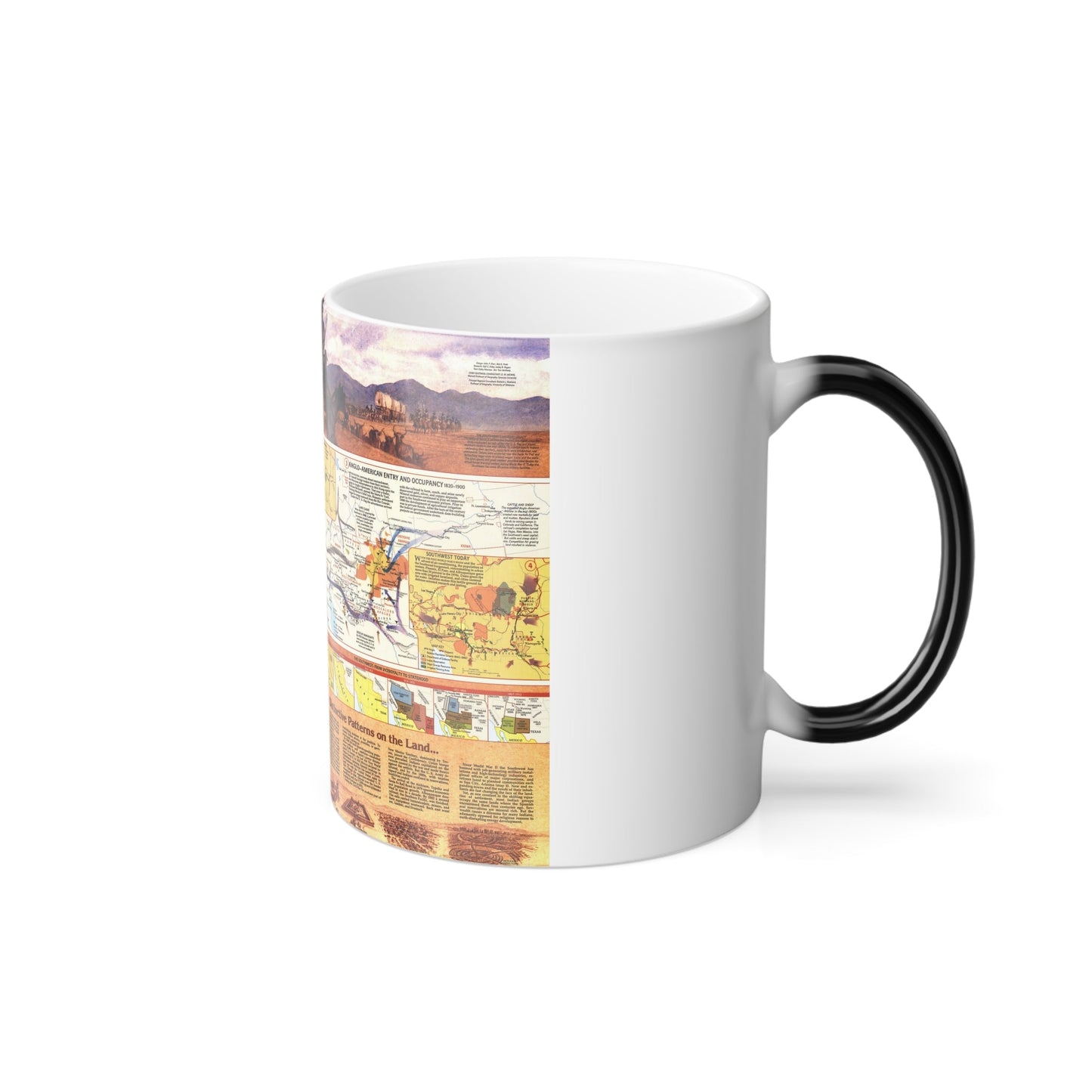 USA - Southwest 2 (1982) (Map) Color Changing Mug 11oz-11oz-The Sticker Space