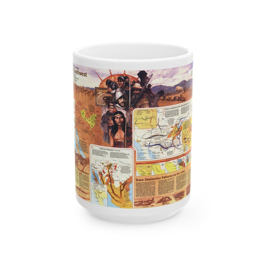 USA - Southwest 2 (1982) (Map) White Coffee Mug-15oz-The Sticker Space