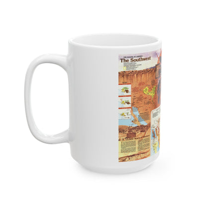 USA - Southwest 2 (1982) (Map) White Coffee Mug-The Sticker Space