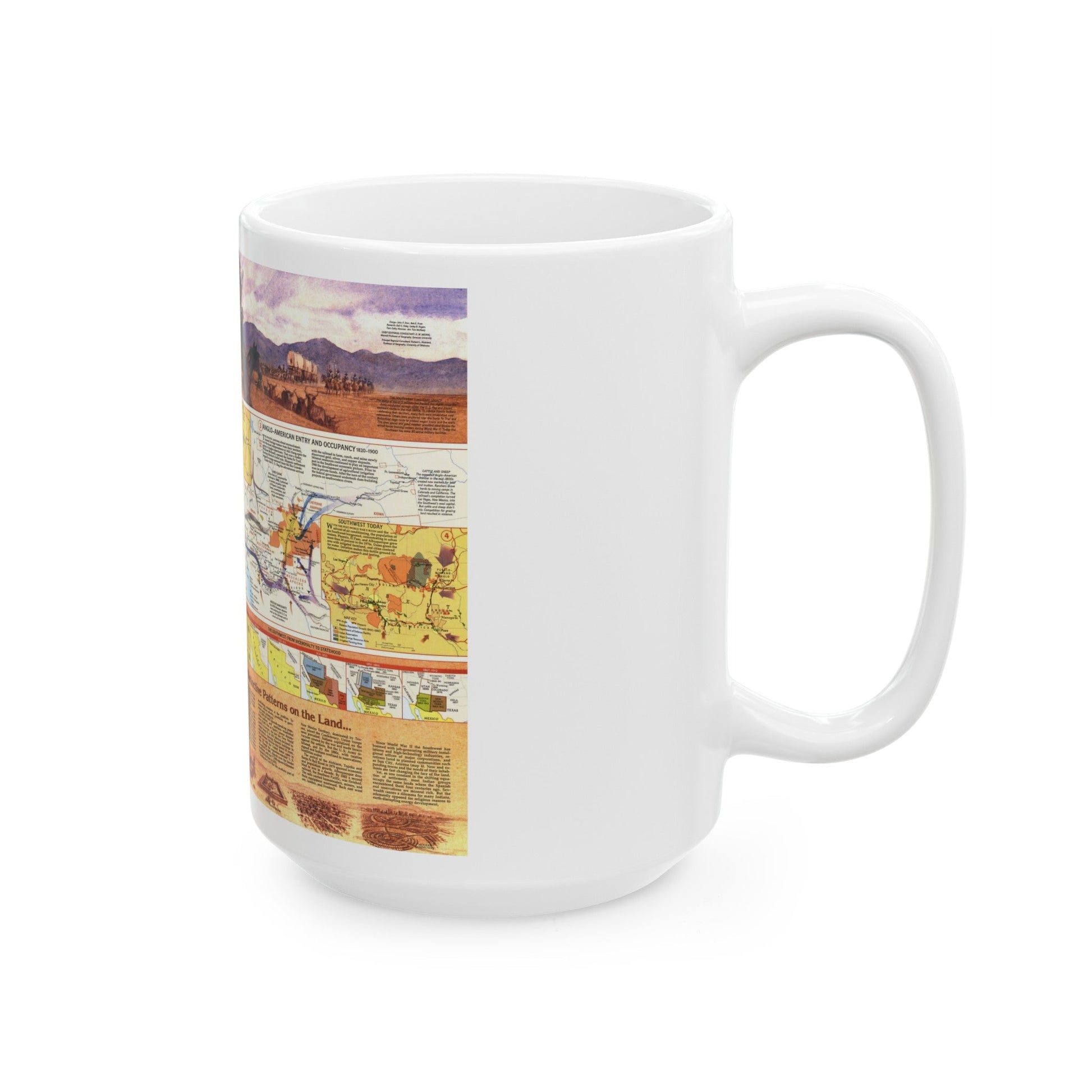 USA - Southwest 2 (1982) (Map) White Coffee Mug-The Sticker Space