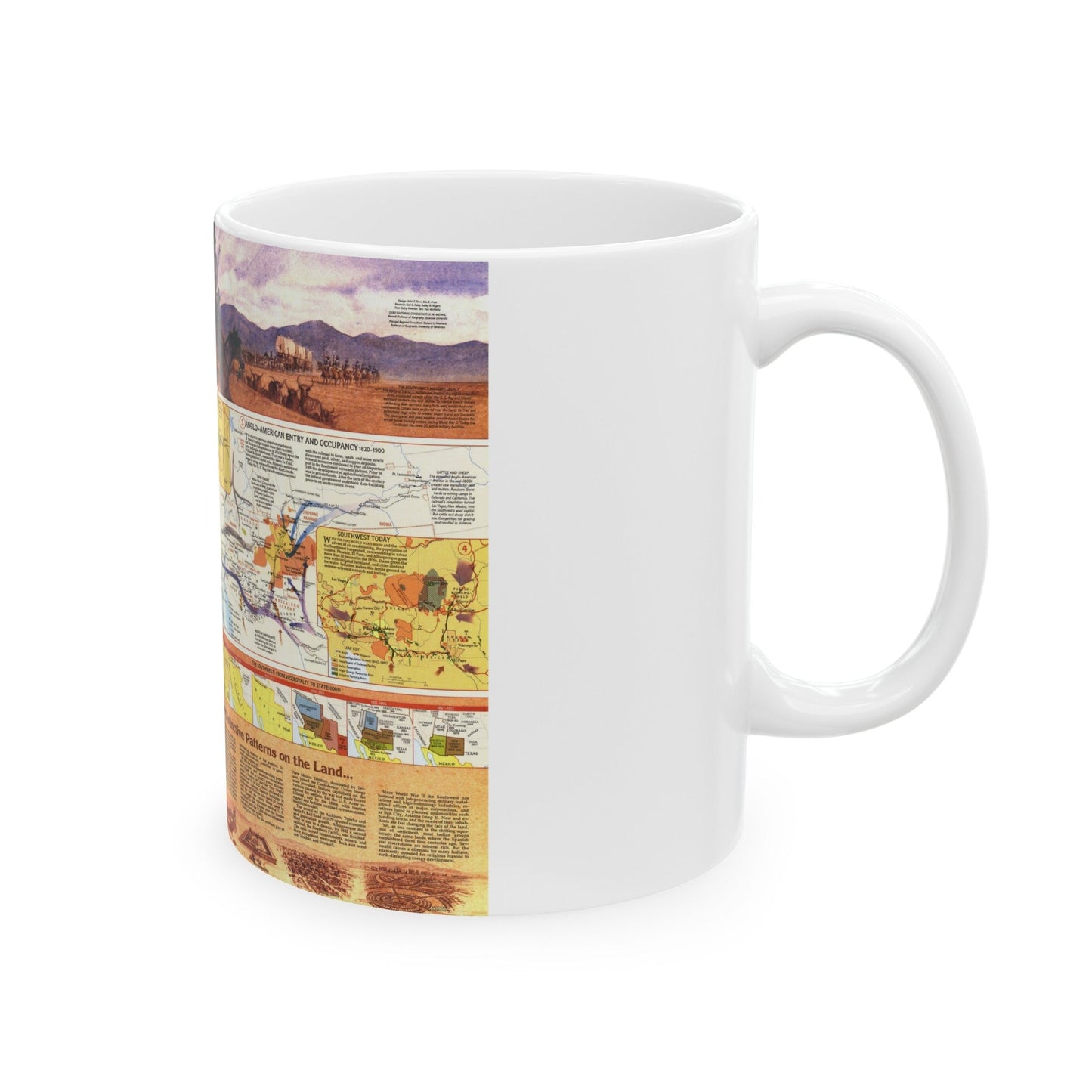 USA - Southwest 2 (1982) (Map) White Coffee Mug-The Sticker Space