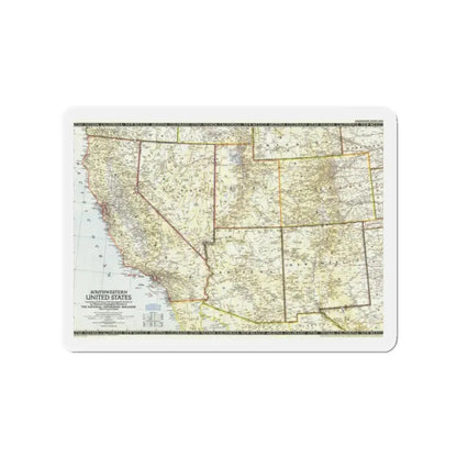 USA - Southwestern (1948) (Map) Refrigerator Magnet 2 Inch - The Sticker Space
