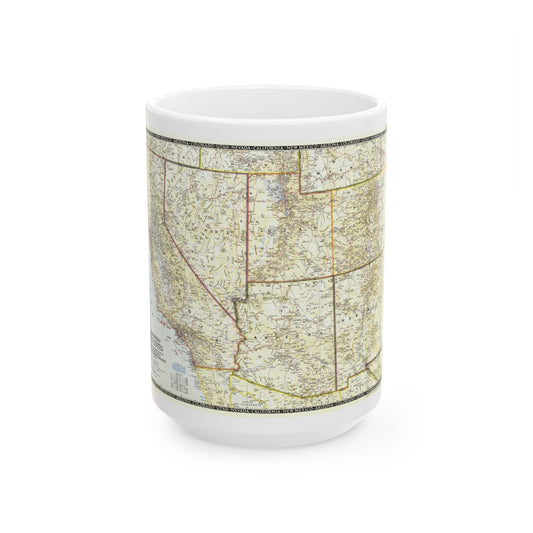 USA - Southwestern (1948) (Map) White Coffee Mug-15oz-The Sticker Space