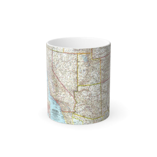 USA - Southwestern (1959) (Map) Color Changing Mug 11oz-11oz-The Sticker Space