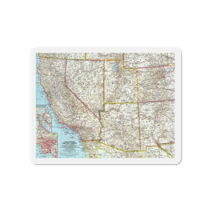 USA - Southwestern (1959) (Map) Refrigerator Magnet 4 Inch - The Sticker Space