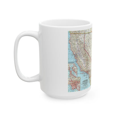 USA - Southwestern (1959) (Map) White Coffee Mug-The Sticker Space