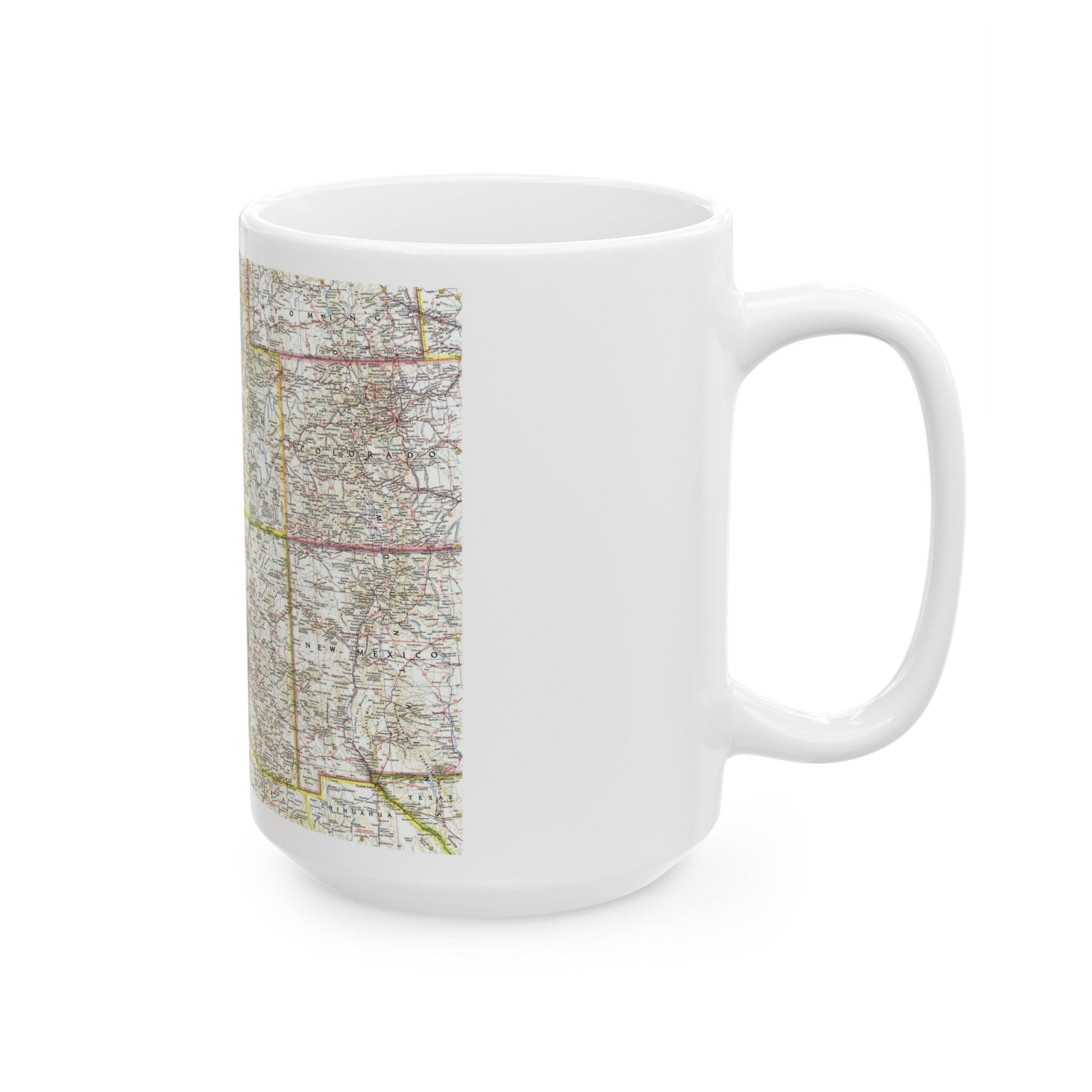 USA - Southwestern (1959) (Map) White Coffee Mug-The Sticker Space