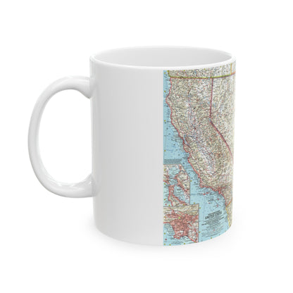 USA - Southwestern (1959) (Map) White Coffee Mug-The Sticker Space