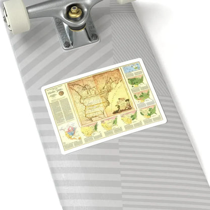 USA - Territorial Growth (1987) (Map) STICKER Vinyl Kiss-Cut Decal - The Sticker Space