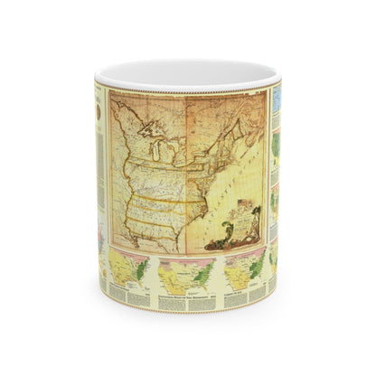 USA - Territorial Growth (1987) (Map) White Coffee Mug-11oz-The Sticker Space