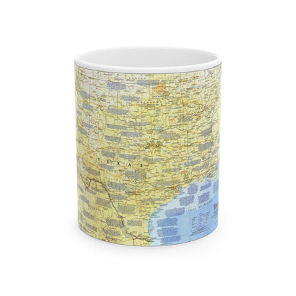 USA - Texas 1 (1986) (Map) White Coffee Mug-11oz-The Sticker Space