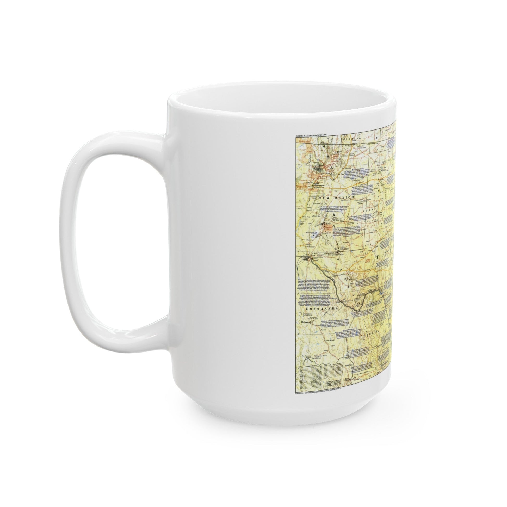 USA - Texas 1 (1986) (Map) White Coffee Mug-The Sticker Space