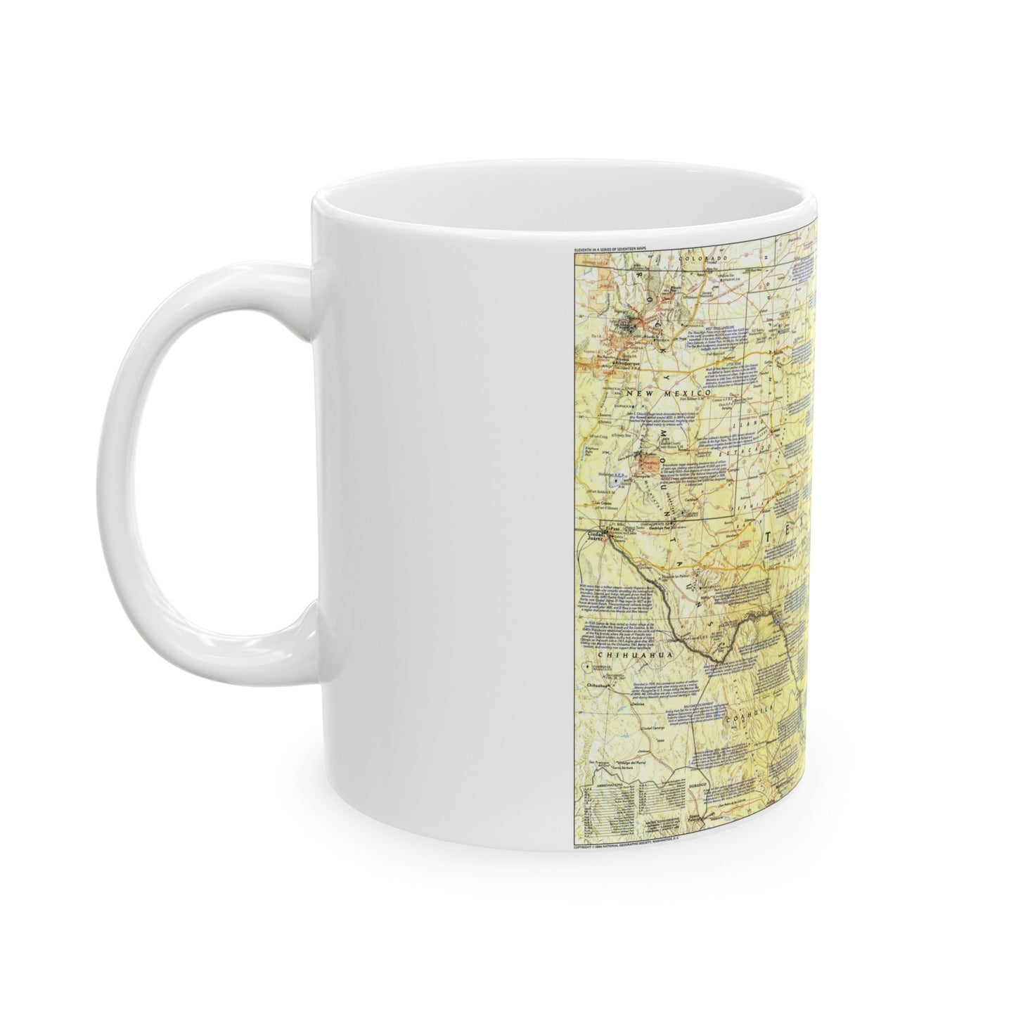 USA - Texas 1 (1986) (Map) White Coffee Mug-The Sticker Space