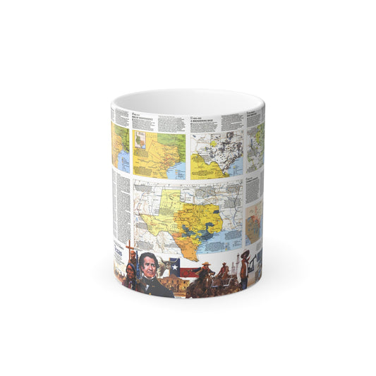 USA - Texas 2 (1986) (Map) Color Changing Mug 11oz-11oz-The Sticker Space