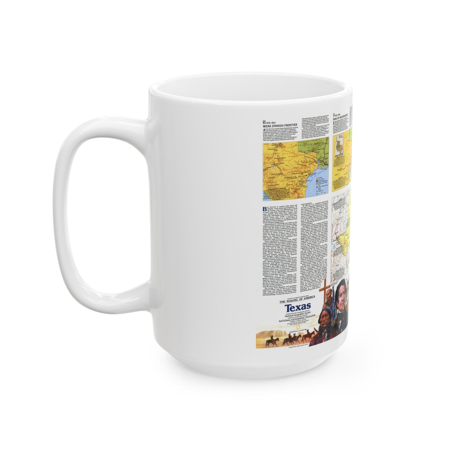 USA - Texas 2 (1986) (Map) White Coffee Mug-The Sticker Space