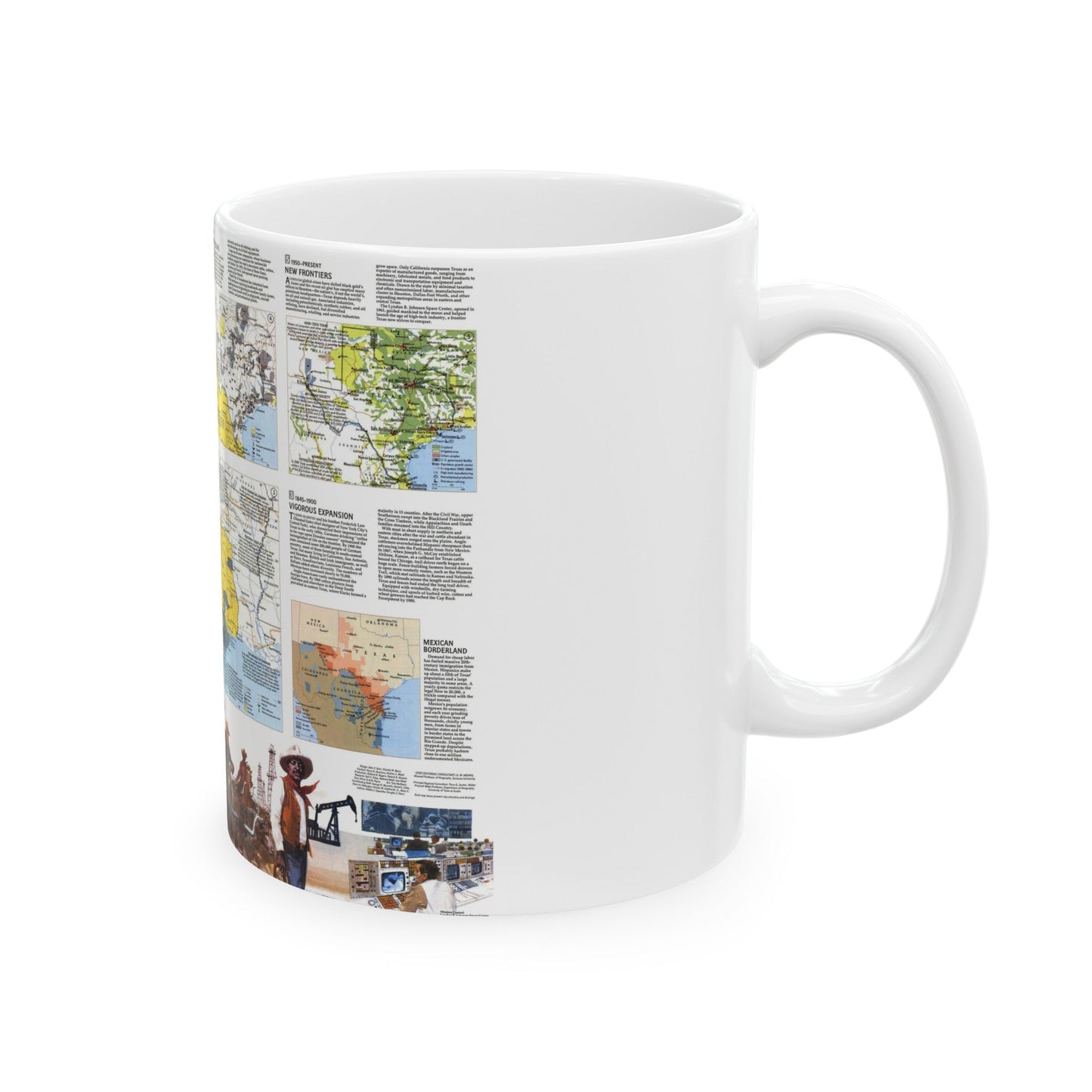 USA - Texas 2 (1986) (Map) White Coffee Mug-The Sticker Space