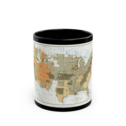 USA - The United States (1892) (Map) Black Coffee Mug-11oz-The Sticker Space