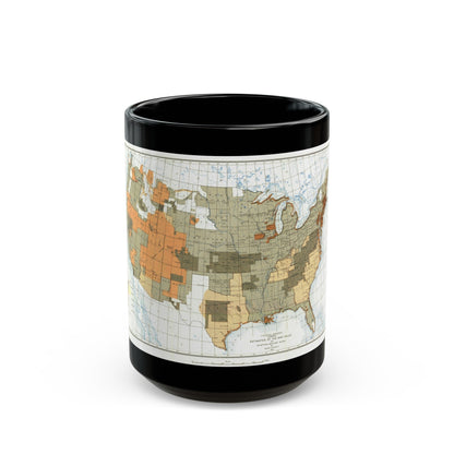 USA - The United States (1892) (Map) Black Coffee Mug-15oz-The Sticker Space