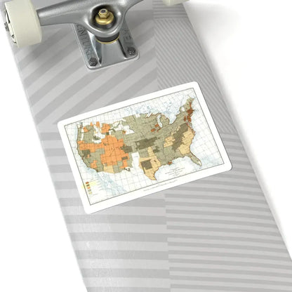 USA - The United States (1892) (Map) STICKER Vinyl Kiss-Cut Decal - The Sticker Space