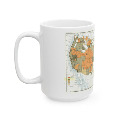 USA - The United States (1892) (Map) White Coffee Mug-The Sticker Space