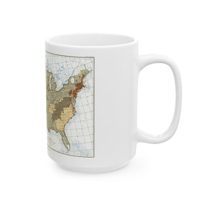 USA - The United States (1892) (Map) White Coffee Mug-The Sticker Space